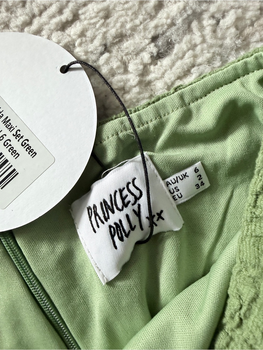 Princess Polly 2 Piece-  Green Textured size (2) - Picture 2 of 3